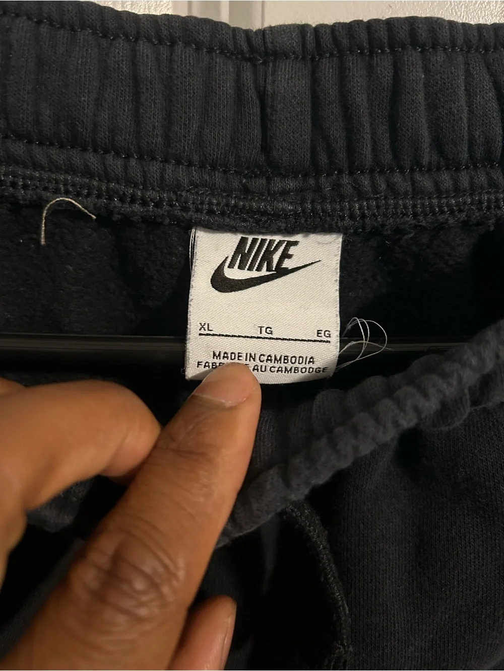Nike Black Kids Cargo Joggers with White Swoosh
